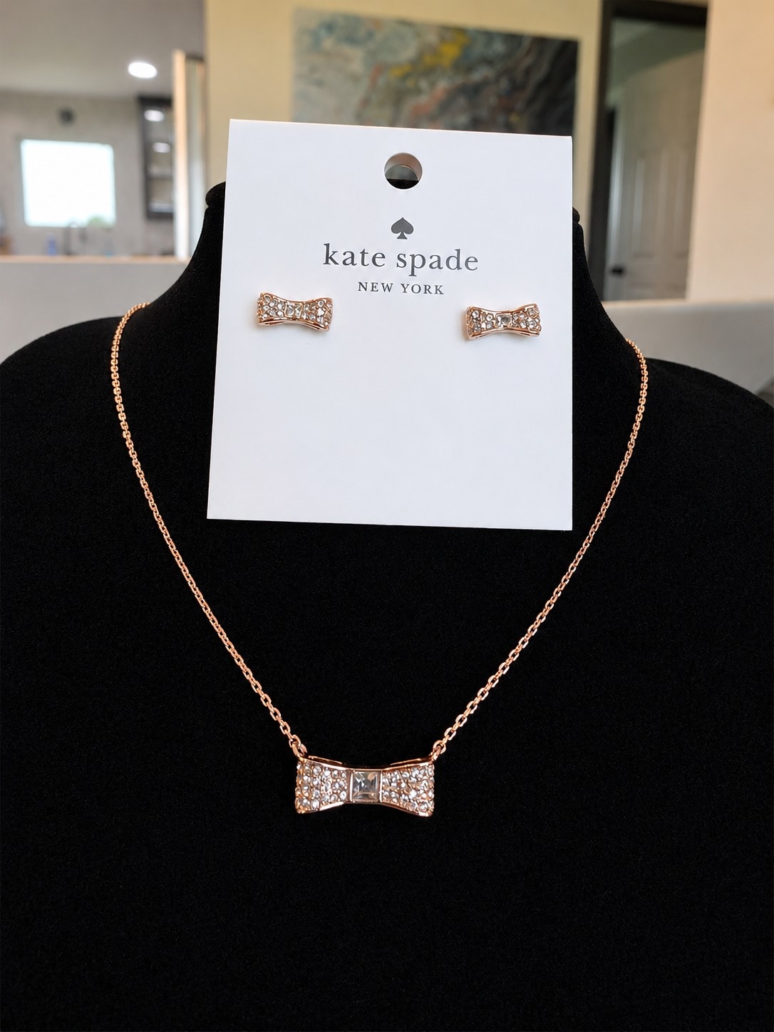 Kate Spade New York Rose Gold Bow Jewelry Set